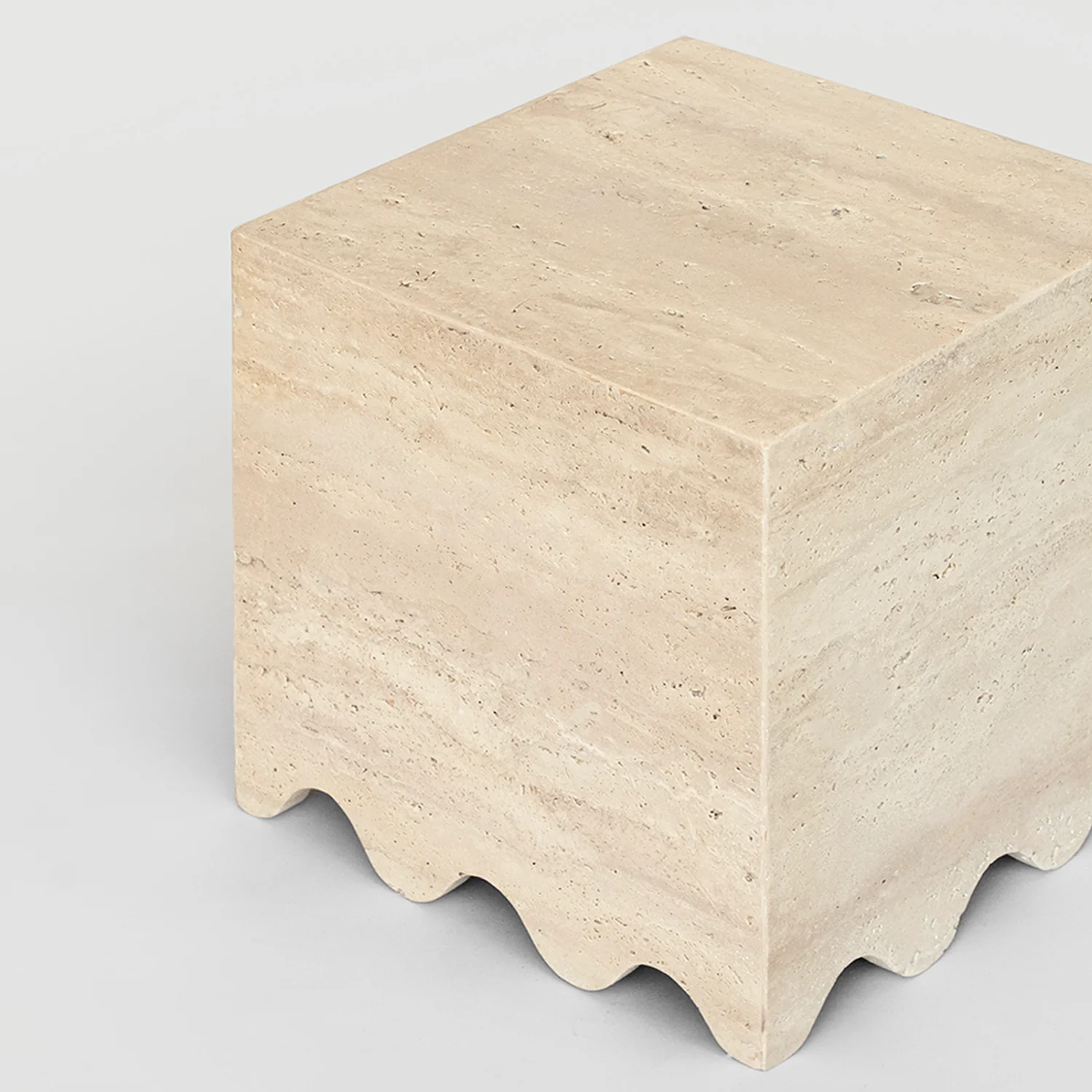 TRAVERTINE SIDE TABLE 'FLOW' - Image 5