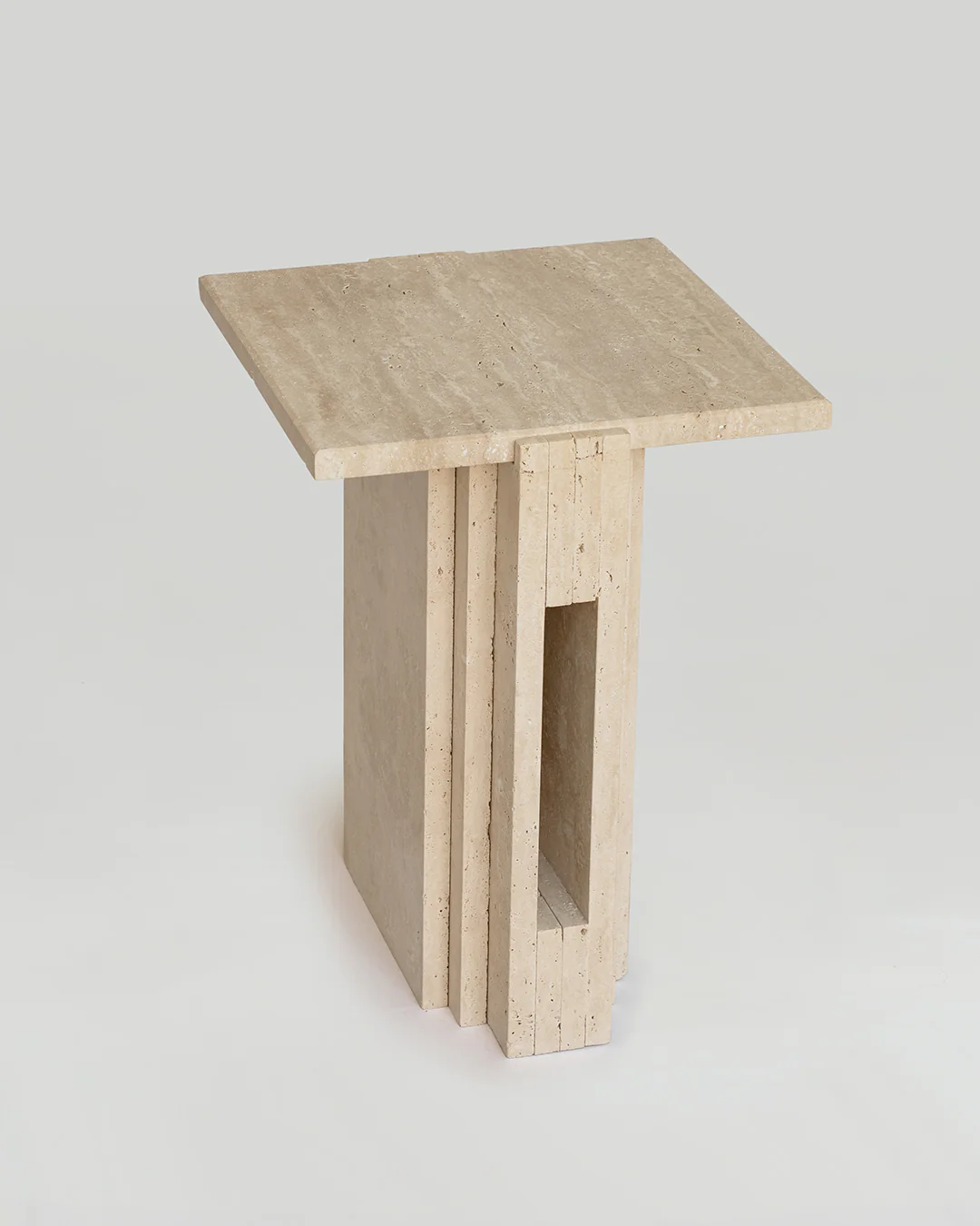 TRAVERTINE SIDE TABLE 'LLOYD' - Image 3