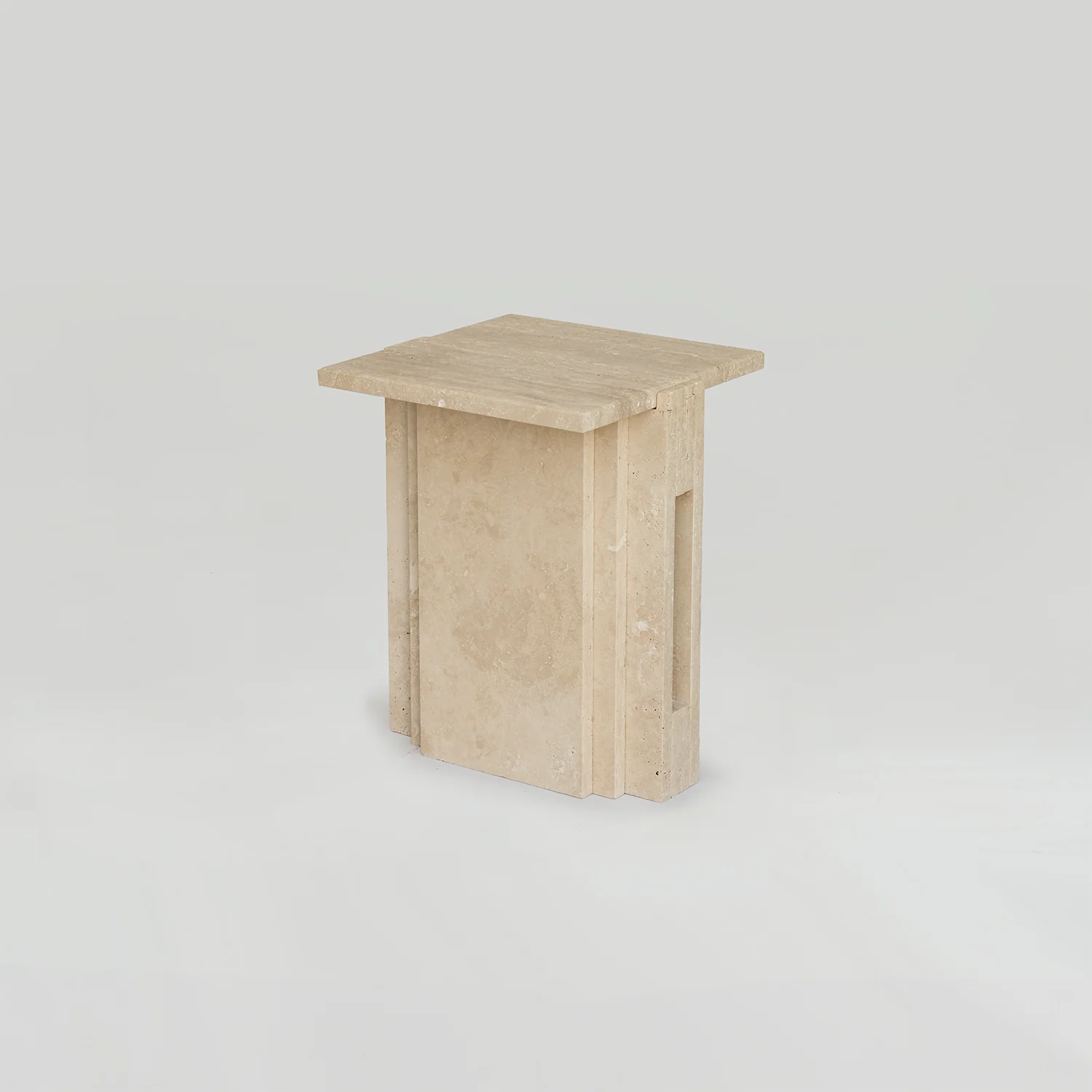 TRAVERTINE SIDE TABLE 'LLOYD' - Image 4