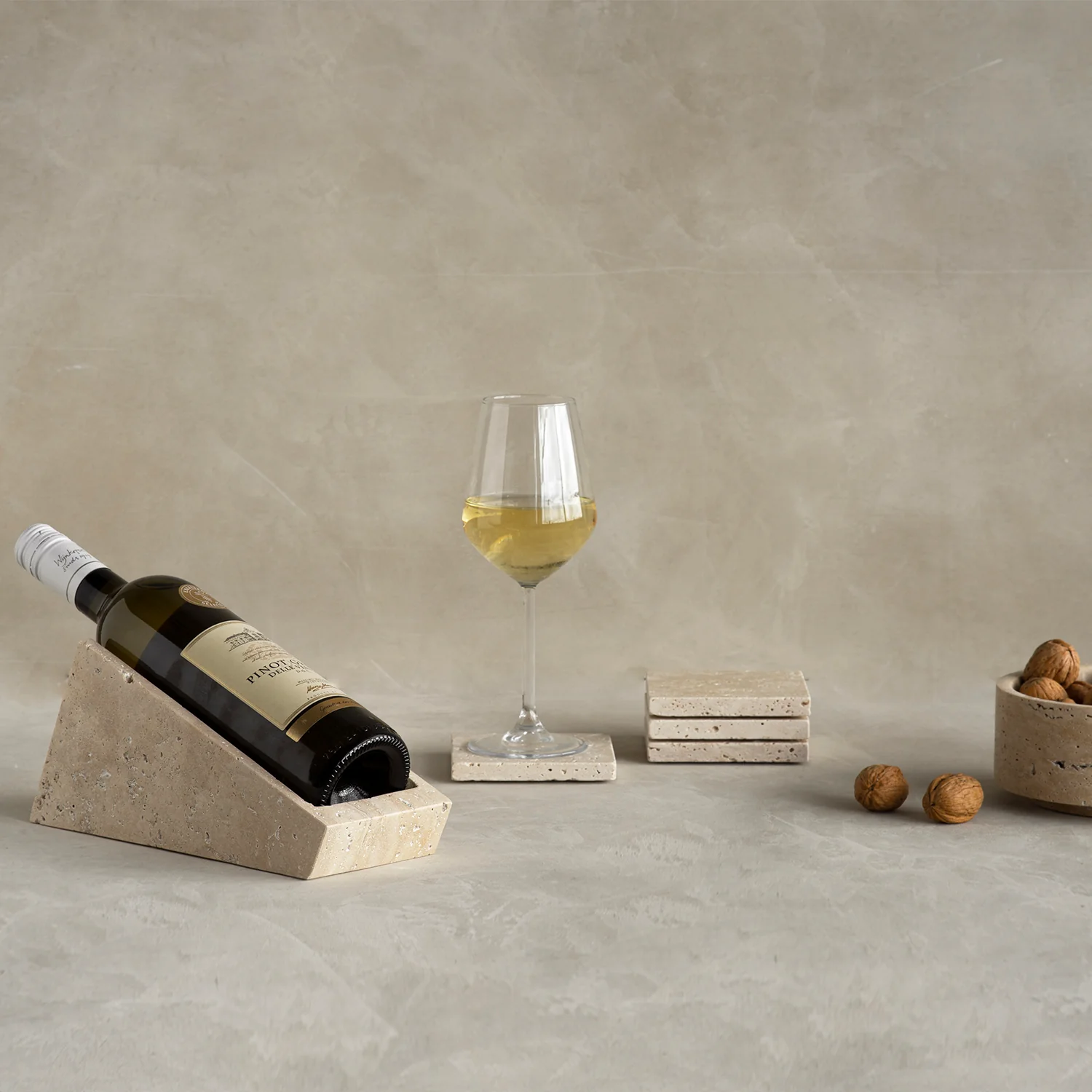 TRAVERTINE WINE STAND - Image 3