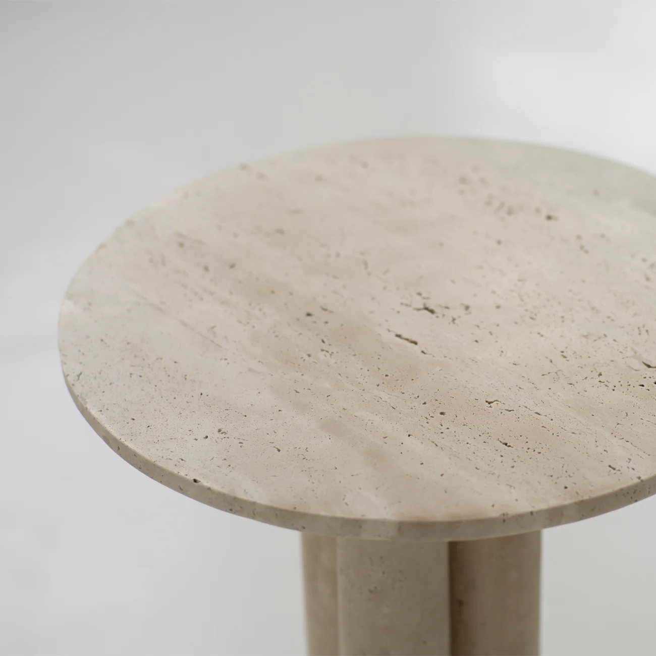 Trio № II - TRAVERTINE SIDE TABLE - Image 3