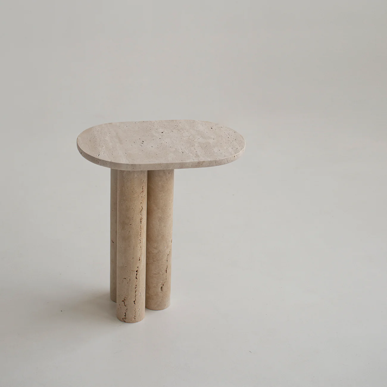 TRIO № III - TRAVERTINE SIDE TABLE - Image 4