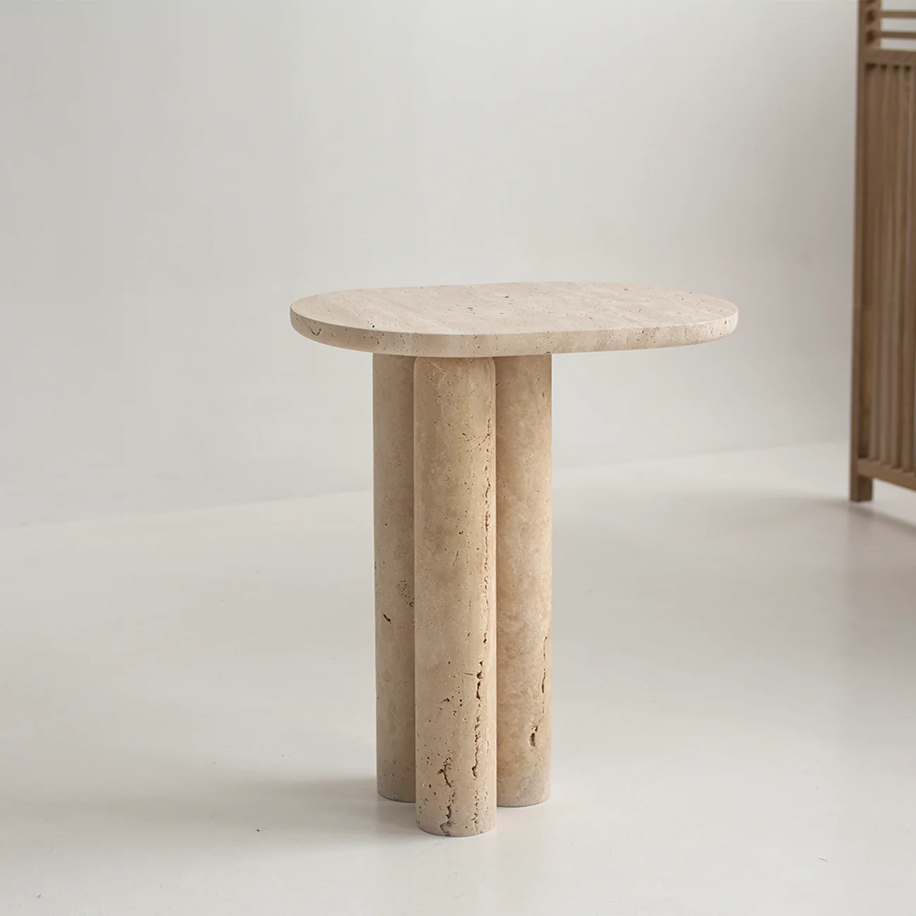 TRIO № III - TRAVERTINE SIDE TABLE - Image 5