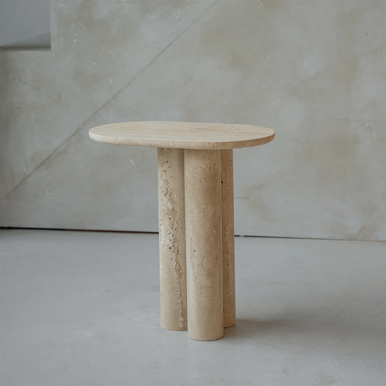 TRIO № III - TRAVERTINE SIDE TABLE - Image 8