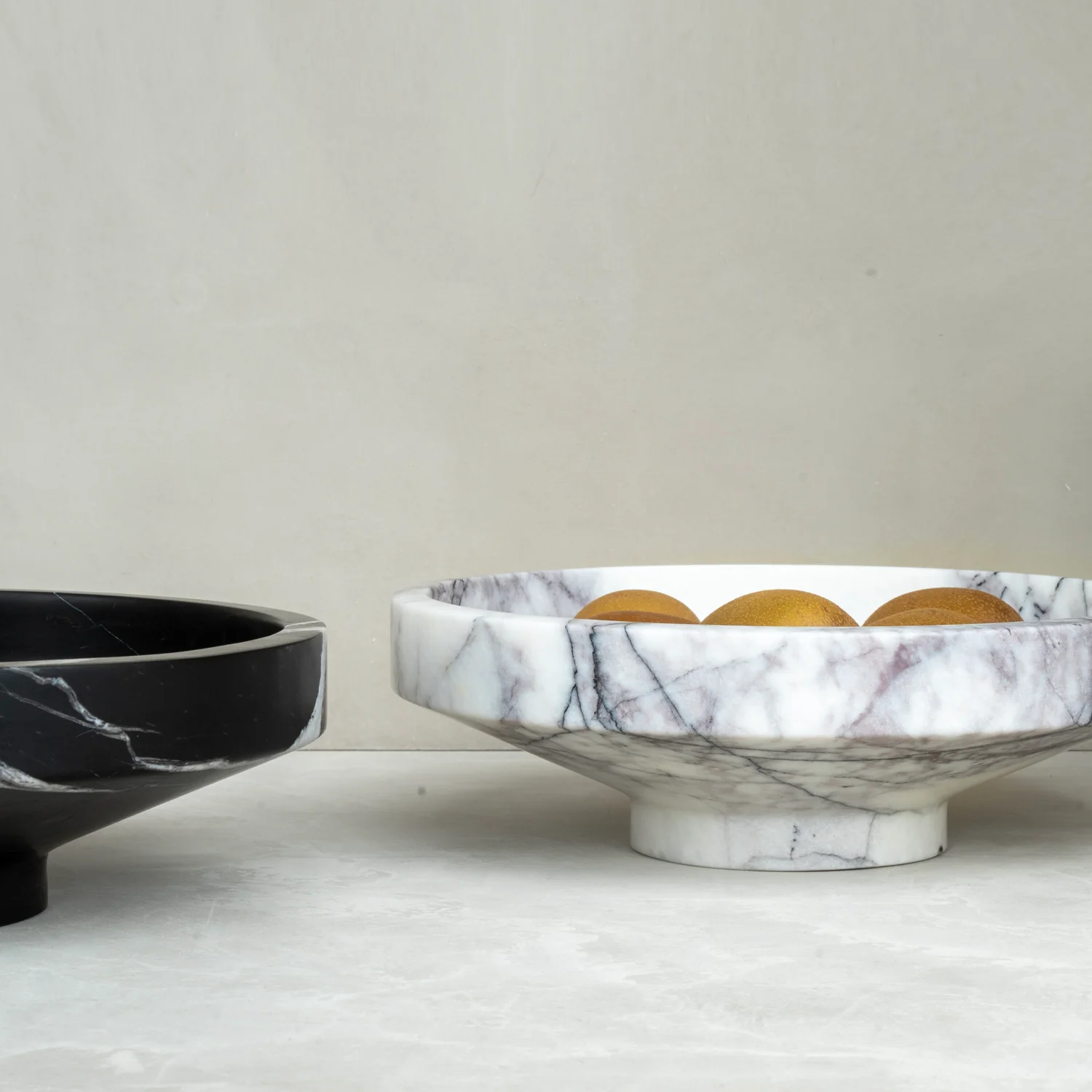 WHITE LILAC MARBLE NARROW BOWL - Image 3