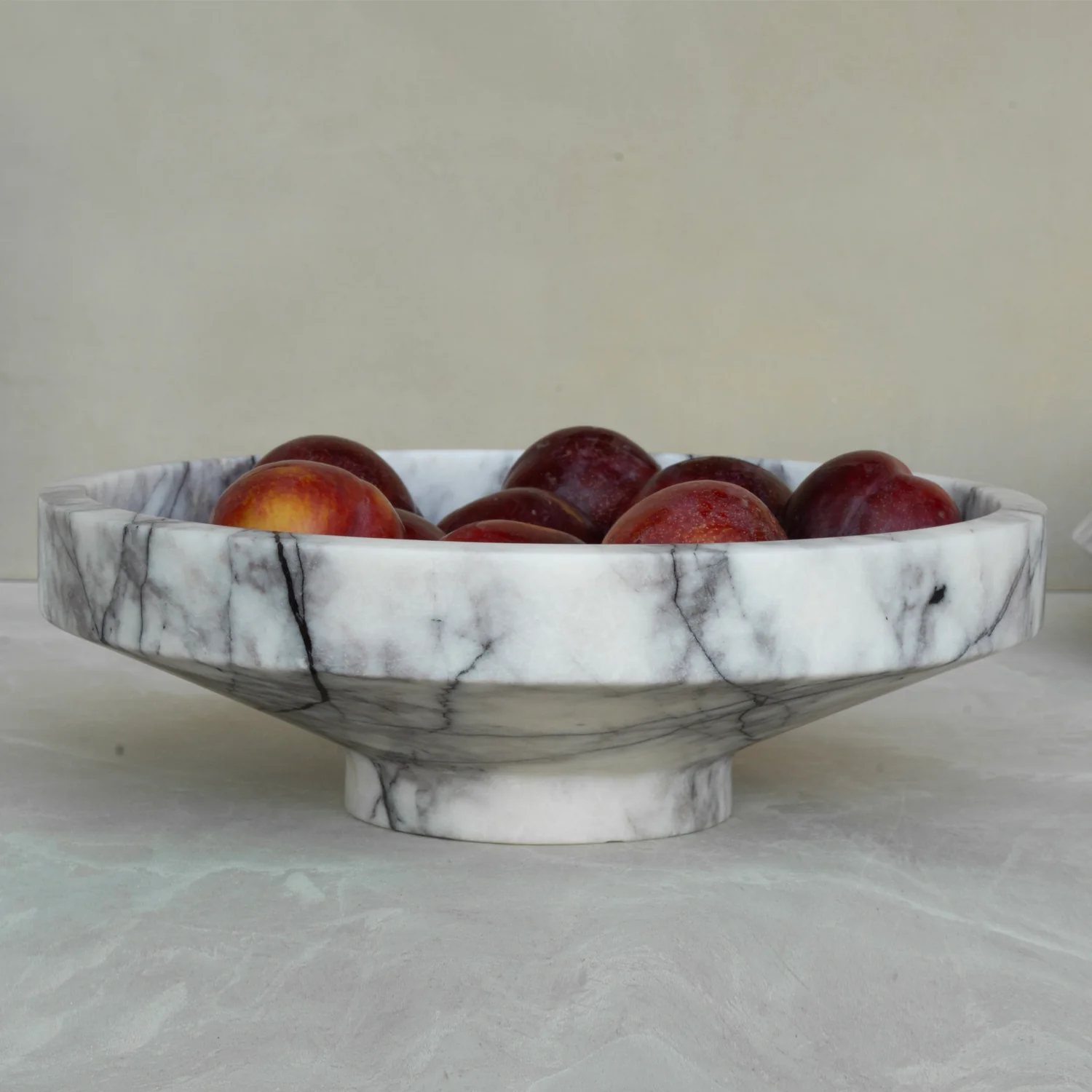 WHITE LILAC MARBLE NARROW BOWL - Image 4