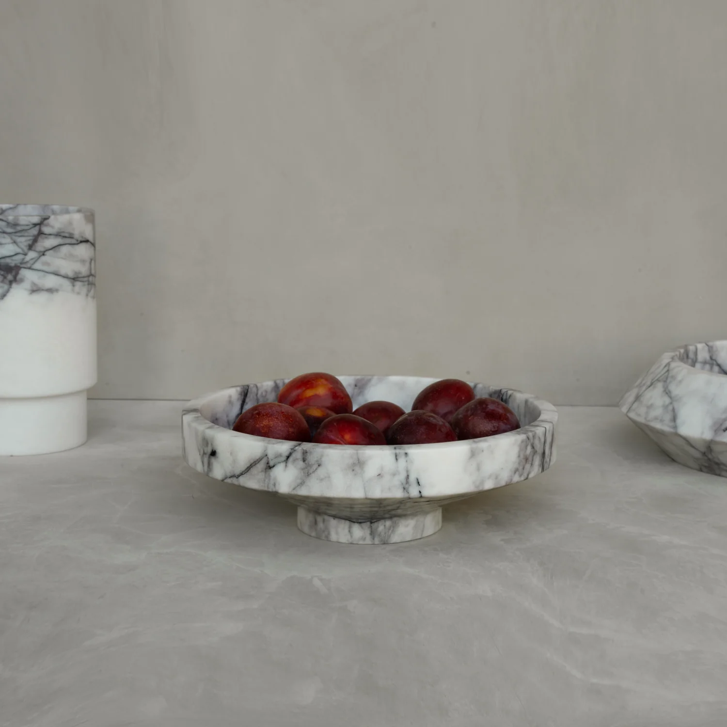 WHITE LILAC MARBLE NARROW BOWL - Image 5