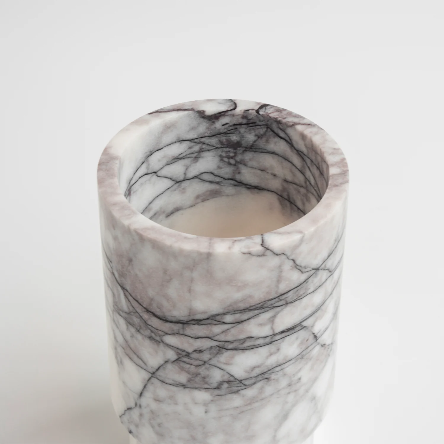 WHITE LILAC MARBLE VASE - WINE COOLER - Image 3