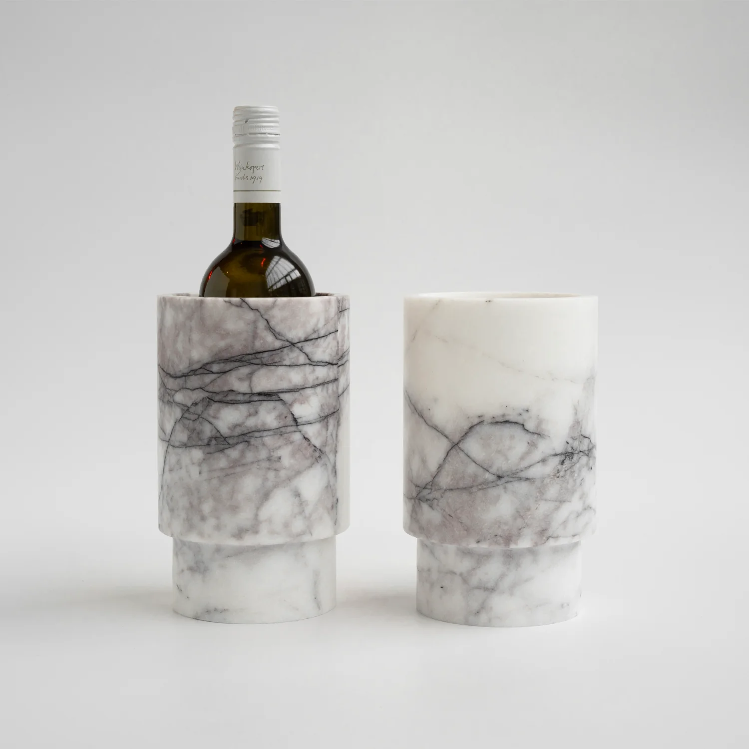 WHITE LILAC MARBLE VASE - WINE COOLER - Image 4