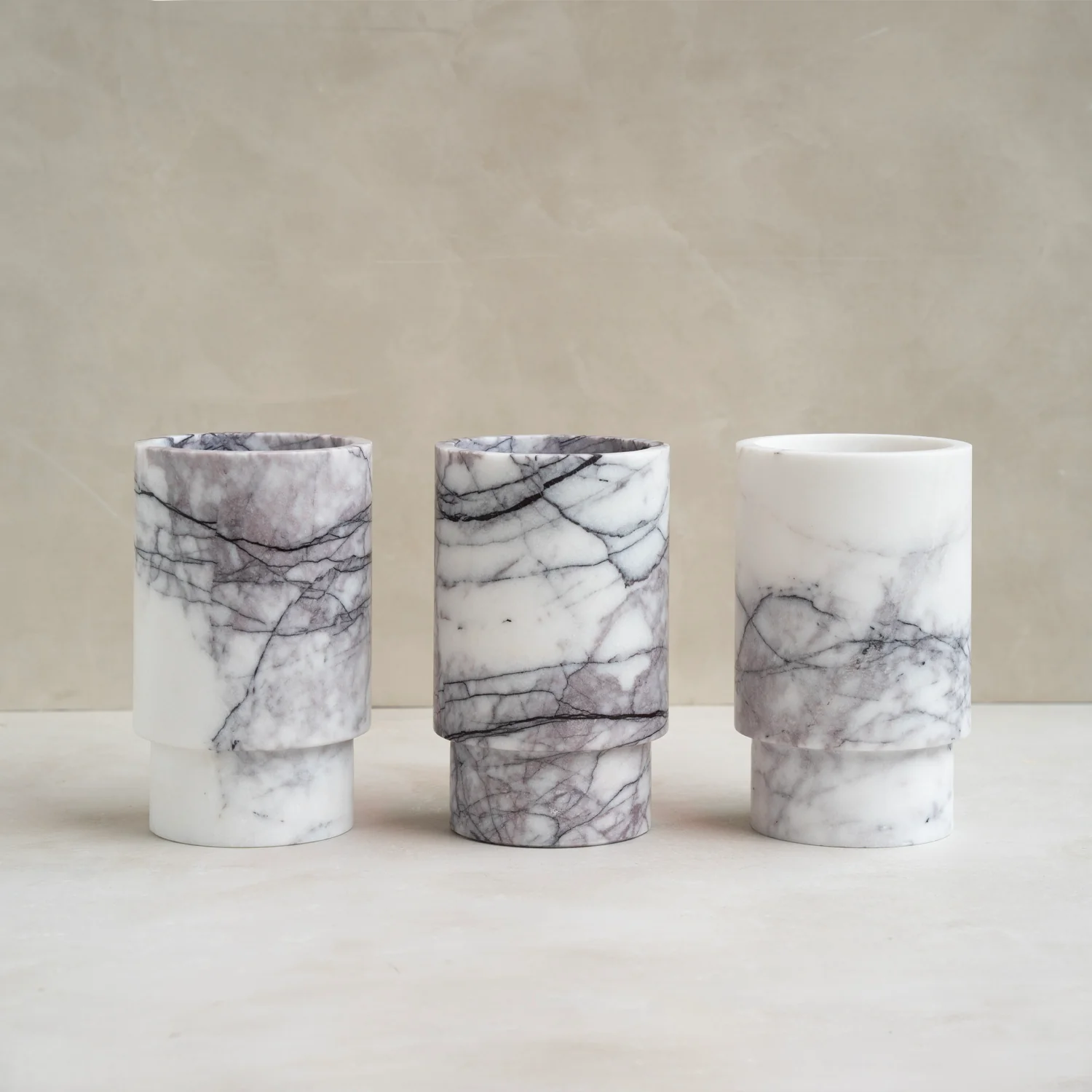 WHITE LILAC MARBLE VASE - WINE COOLER - Image 5